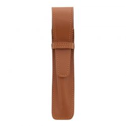 Etui stylo cuir pour 2 stylos Élégance Chocolat en cuir véritable - Max  Capdebarthes