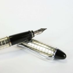 Aurora - stylo plume - Ipsilon argent - Argent - Pointe 14KT Moyenne