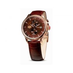 Aurora - Montre - Classique collection - bracelet cuir - Marron