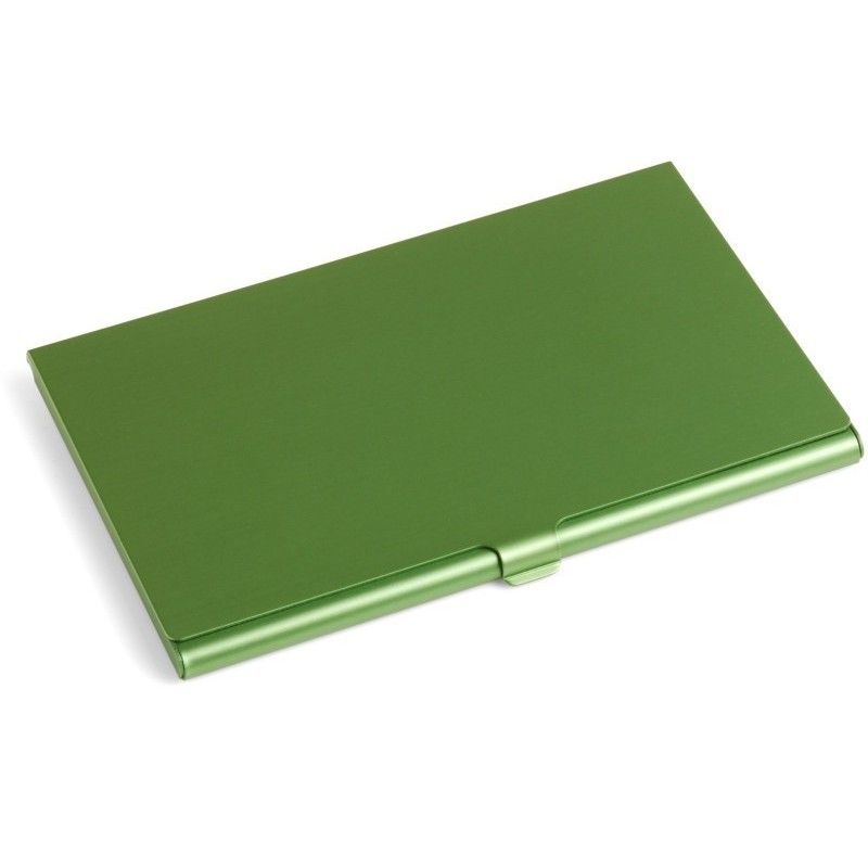 Porte cartes de visite - aluminium anodise - Vert
