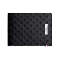 Porte-cartes et billets - Cuir perforé - Dupont - Noir